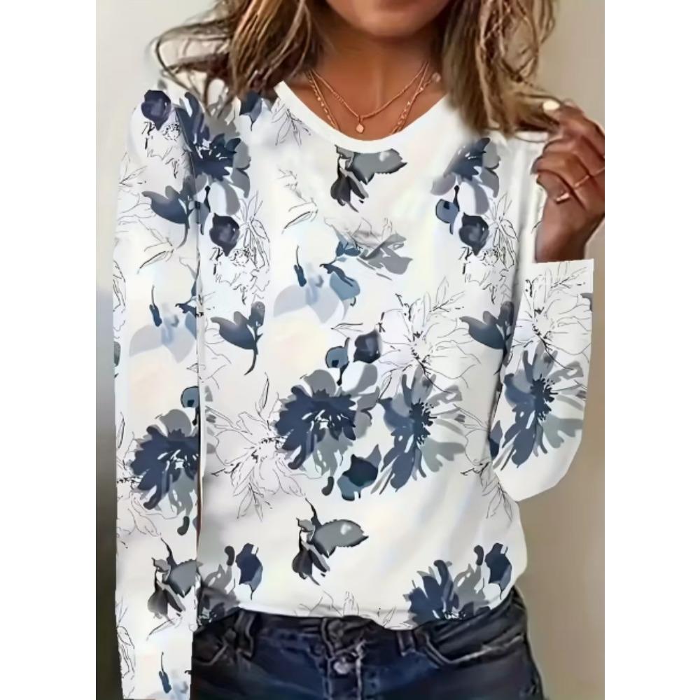 Женская футболка повседневная с длинным рукавом в полоску с принтом круглый вырез женская одежда оверсайз уличная винтажная футболка