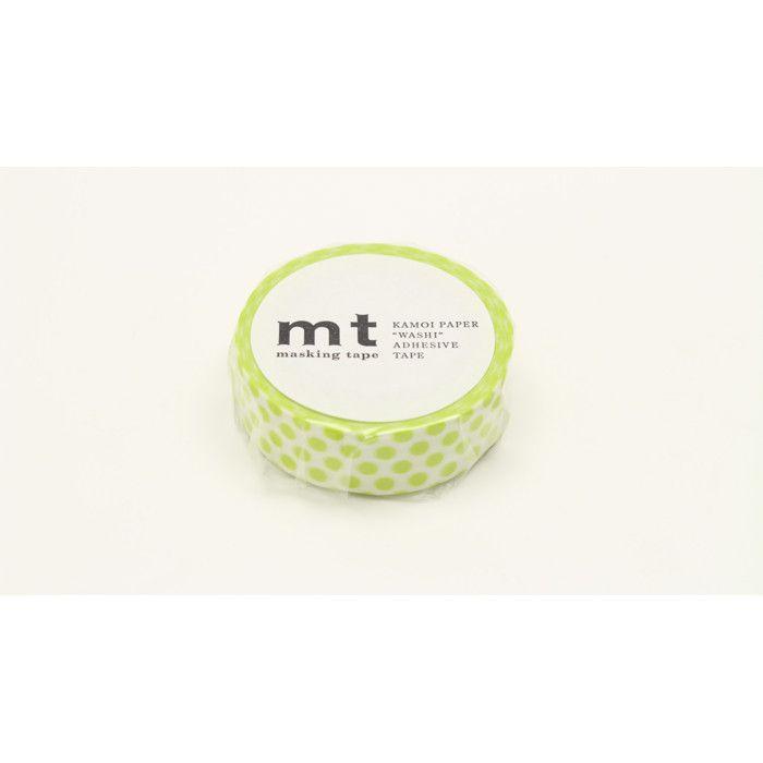 Masking Tape MT Pois vert anis - dot lime