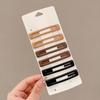 6Pcs Girl Hairpin Matte Color Rectangular Hair Clips Stable Non-Slip BB Clip Face Slimming Versatile Hair Styling