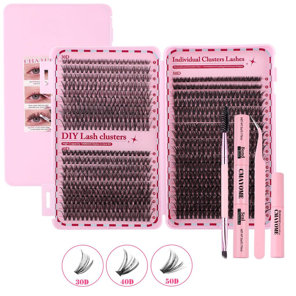 D-Song Набор пучков накладных ресниц 8-16 мм для самостоятельной сегментированной густой завивки