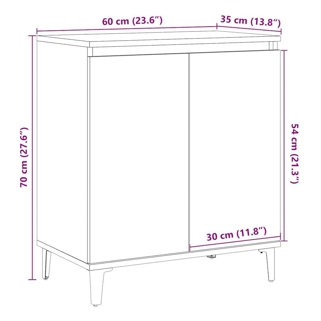 Sideboard Artisan Oak 60 x 35 x 70 cm Particleboard