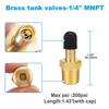 Заправочный клапан для ресивера компрессора 1/4 NPT 1/8 NPT, антикоррозийная латунь, клапан Шредера (M) Автомобильный ниппель для накачивания шин