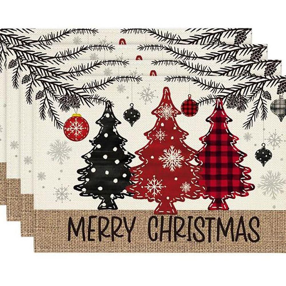 Защитный коврик для обеденного стола, Термостойкий коврик для рождественского ужина, Изоляционная подставка, Праздничное украшение