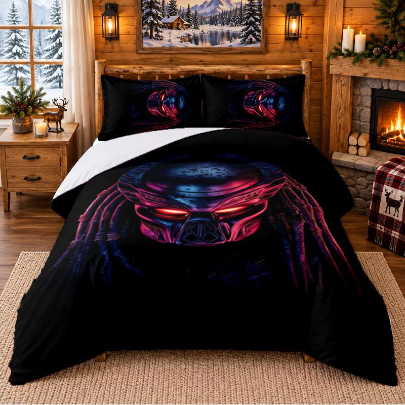 Predator Pattern Bedding 3Pcs Set Bed Sheet And Pillowcases For Indoor Bedroom