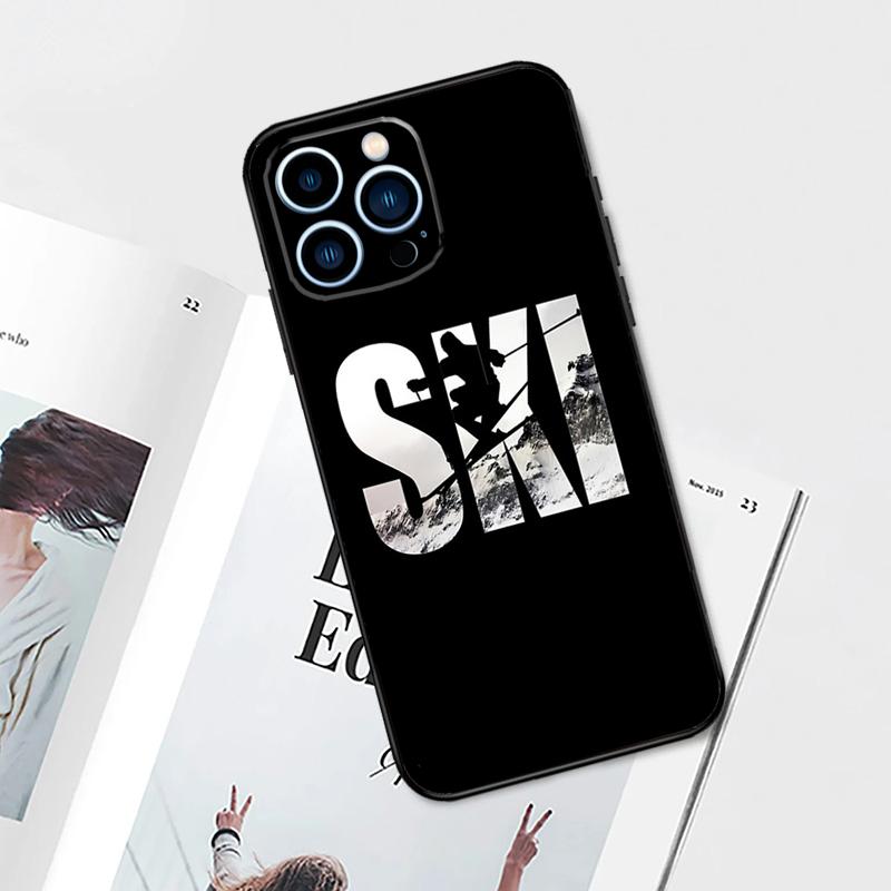 Лыжи Снег Сноуборд Чехол для лыж Для iPhone 17 Pro Max 14 13 12 11 15 16 Pro Max mini 15 Plus 16e 17 Air Чехол для телефона