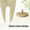 Golf Divot Tool Green Bamboo Fork Golf Alignment Ball Marker Golfing Divot Fixer Tool Wood Golf Accessories for Men
