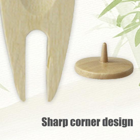 Golf Divot Tool Green Bamboo Fork Golf Alignment Ball Marker Golfing Divot Fixer Tool Wood Golf Accessories for Men