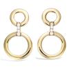 [L7659] - Gold Plated Earrings 'Sissi' White Gold - 27x15 Mm