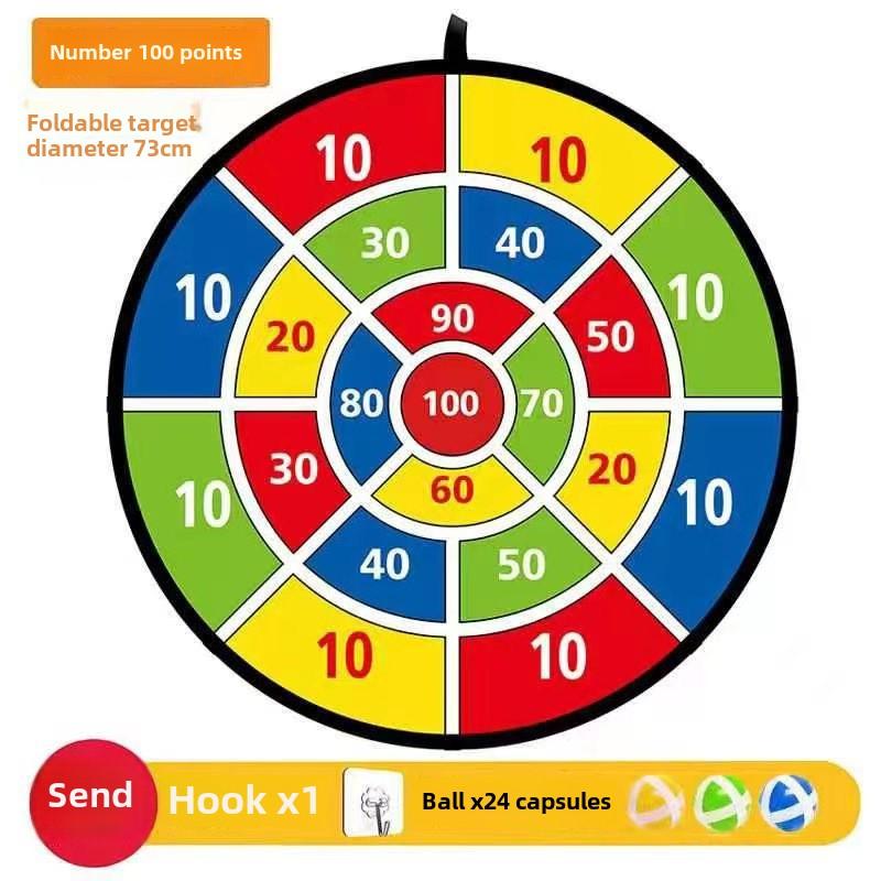 Kids Sticky Ball Target Set Indoor Outdoor Safe Dart Board Game Family Interactive Throwing Game with Balls and Hooks
