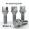 4x Car Wheel Bolts Lugs Nuts M12X1.5 17mm Hex For BMW 1 3 5 6 7 Series Z1 Z3 Z4 X1 X5 Mini E82 E88 E90 E92 E93 E39 E60 E65 E89