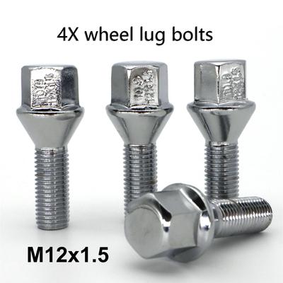 4x Болты колеса автомобиля Гайки M12X1.5 17мм Шестигранник Для BMW 1 3 5 6 7 Серии Z1 Z3 Z4 X1 X5 Mini E82 E88 E90 E92 E93 E39 E60 E65 E89