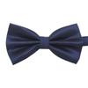 Men's Solid Black Double Layer Bow Tie - British Cube Grid, 27 Colors Available for Formal Events and Weddings.