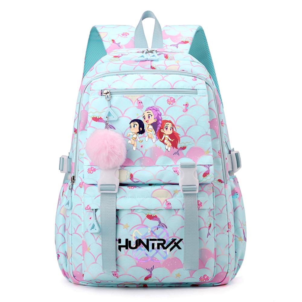 Anime K-Pop Demon Hunters Printed Backpack Large Capacity Waterproof Bookbag Student Boy Girl Schoolbag Outdoor Laptop Travel Bag Mochila