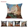 French Royal Painting Francois Boucher Ancient Greek Myth Venus Cupid Angels Floral Retro Decor Throw Pillow Case Cushion Cover