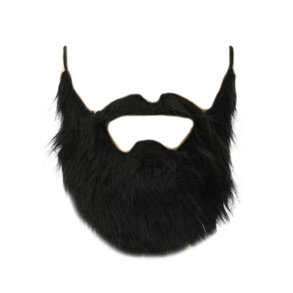 Synthetic Fiber Fake Beard Mustache Soft Hair Black/Brown/White Facial Hair Props Dress Up Elastic Band Cosplay Beard Cosplay