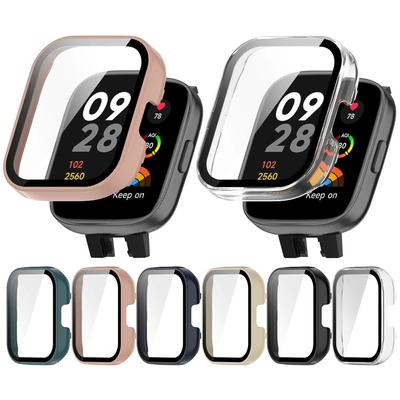 Полный защитный чехол для Redmi Watch 3, защитная пленка для экрана для Redmi Watch3, чехлы-накладки и пленка из закаленного стекла 2в1, аксессуары