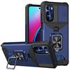 Для MOTO G Stylus 5G 2025 ПК с подставкой-кольцом, сдвижным окном, многофункциональный, магнитный, противоударный, отпечатков пальцев, чехол для телефона
