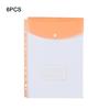 6 pcs PP Binder Folders A4 Punched Pockets New Binder Pocket  Office Organizer