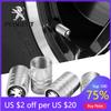 2026 Hot Car Sticker 4Pcs Wheel Tire Valve Air Stem Cap Duust Covers For Peugeot 206 3008 208 308 307 2008 207 107 5008 607 301