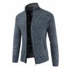 Осень и Зима Новинка Мужской Кардиган на Молнии с Воротником-стойкой Свитер с Длинным Рукавом Мужская Куртка Мужская Модная