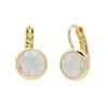 Austrian Crystal Gold 8mm Opal Earrings