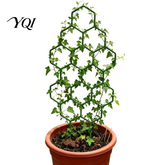 Metal Plant Trellis for Climbing Plants Honeycomb Potted Plants, 13.8" Small Support Modern Desk Indoor Hoya Pothos Ivy And Houseplants, Decorative