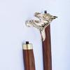 Unique Brass Horse Design Head Handle Victorian Style Walking Stick Cane Red Wood Two Fold Best For Gift