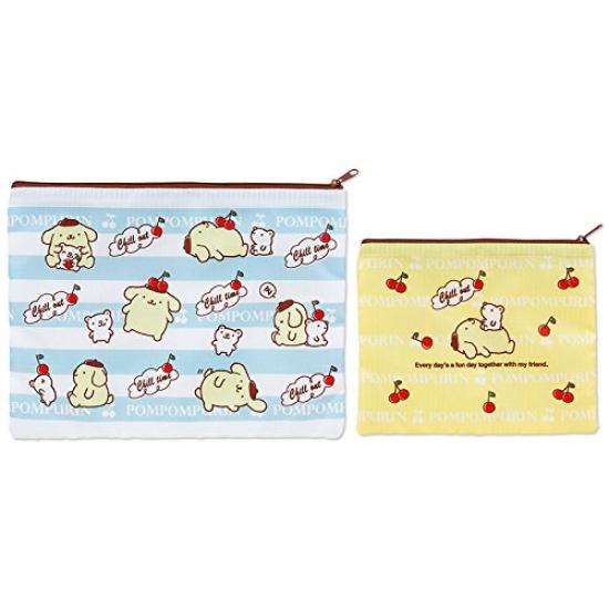 Sanrio Pompompurin Flat Pouch (Cool Pudding)
