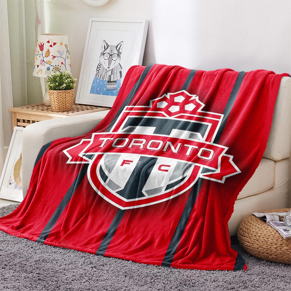 Toronto Football Club Flannel Blanket, High quality Comfortable for All Seasons, Home Decor, Warmth and Comfort