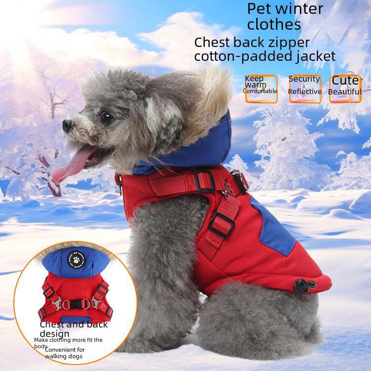 Светоотражающая куртка для собак: Жилет Cross-Border Pet Traction для осени/зимы