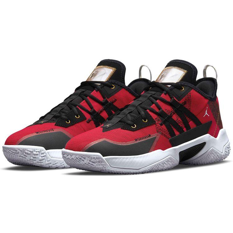 Мужские кроссовки Air Jordan One Take 2 PF Bred Университетский-красный Металлический-золотой Черный CW2458-607