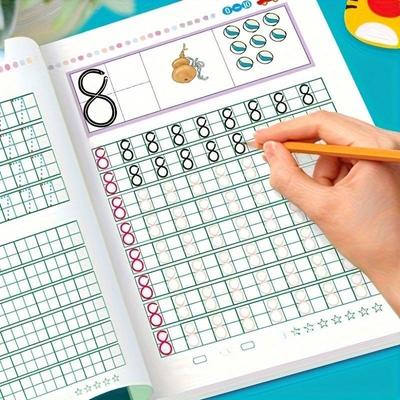 Комплект рабочих тетрадей для практики английского языка и чисел для детей: Развитие навыков письма и математики для детей 6-8 лет