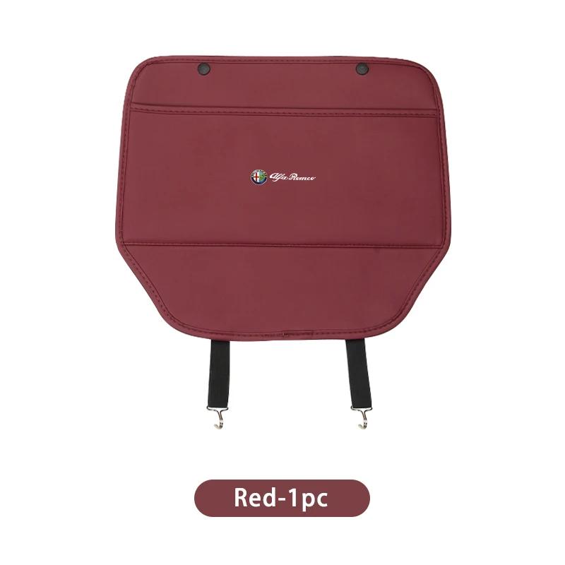 YUPR7 Car Seat Back Storage Rear Anti-wear Backrest Anti-kick Pad For Alfa Romeo GT Stelvio F1 Brera Volante Tonale Gloria Disco
