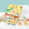Children's Educational Dinosaur Matching Game - Wooden Toy for Concentration and Memory Training