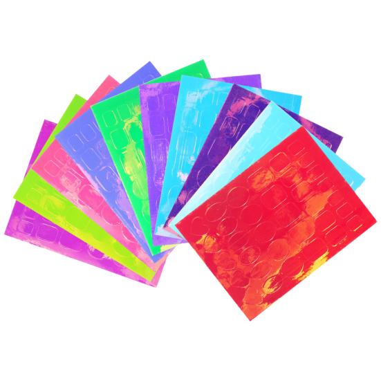 10Pcs/11Pcs/16Pcs Nail Ice Sticker Aurora Effect Reflective Colorful Foil Film Sparkling Glass Ice Cube Decoration for Manicure