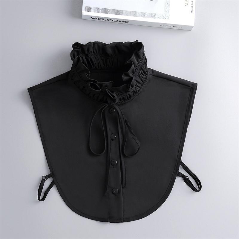 White Ruffle Decorative Collar Elegant Detachable Shirt False Collar Blouse Half Shirt Doll Collar For Women