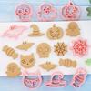 8Pcs/Set Halloween Cookie Cutter Food Grade Easy Release Press DIY Pumpkin Ghost Skull Bat Car Web Biscuit Maker Mold Kit Kitchen Baking Tools