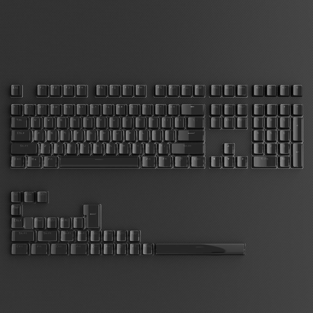 113 клавишных колпачков Jelly Round Side Keycaps Ice Crystal Translucent Pink OEM Profile Key cap для механической клавиатуры Cherry MX 61 68 104