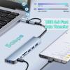USB-хаб 8-в-1 с 1 портом USB 3.0, 3 портами USB 2.0 и 1 портом USB C, кардридером SD/TF, аудиоразъемом 3,5 мм для MacBook и других устройств