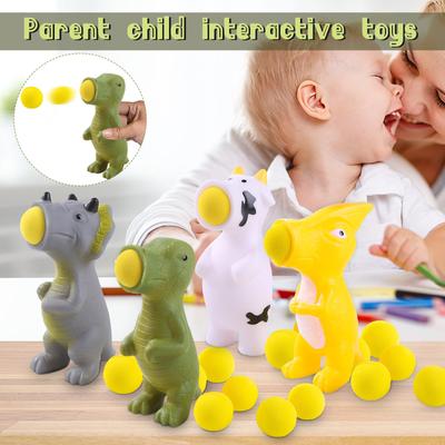 Cow Ball Blaster-поппер для животных, игрушки для дома и улицы с 5 шариками из пенопласта