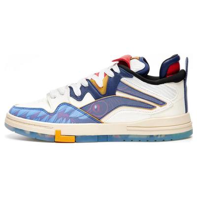 Li Ning Wave Pro Year Beast Нескользящие Амортизация Износостойкие Низкие Скейтборд-обувь Мужские Синий Белый AECT023-1