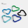 20 шт. карабин в форме сердца, прочный алюминиевый брелок, зажим, пружинный крючок, пряжка для рюкзака, бутылка для воды, аксессуары для кемпинга на открытом воздухе