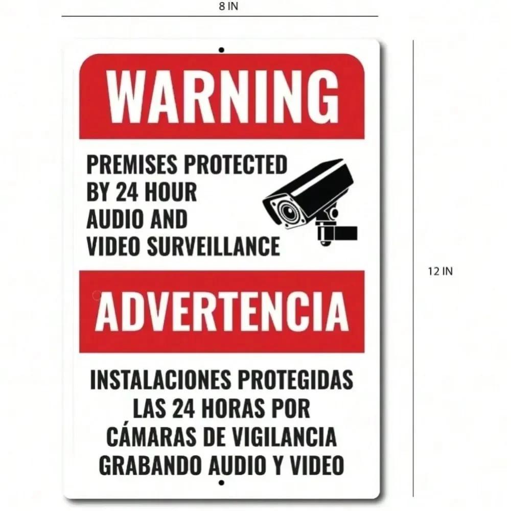 VIGIA No Trespassing Sign Weatherproof Outdoor Security Sign for Yard Wall Gate