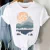 Women Print Tee Top Travel Sweet Lovely Style Trend 90s Summer Fashion Tshirt Short Sleeve Lady Female Clothing Casual Graphic T-shirt