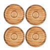 4pcs Round Wood Bracelet Display Tray Innovative Decorative Bead Bangle Display Tray for Display
