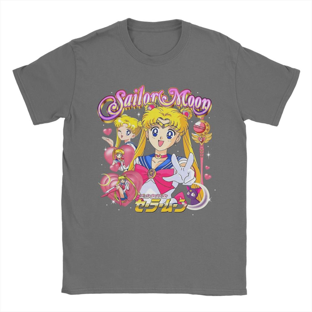 Mens TShirts Sailors Moons Awesome Pure Cotton Tees Short Sleeve T Shirt Round Neck Clothing Unique