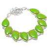 Copper Green Turquoise Necklace 18" Adjustable Chain Pear Gemstone Gifts PT 4478
