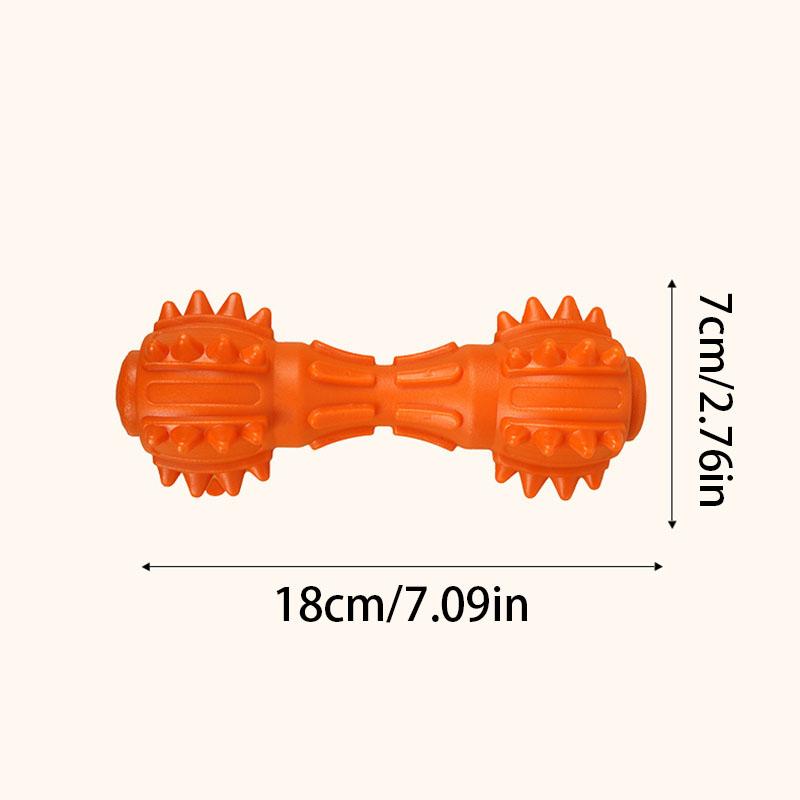 Dog Chewing Toy with Squeaky Dumbbell, Durable Teeth Cleaning and Boredom Relief, Pet Supplies for Puppies and Dogs