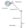 8X Illuminated Desktop Magnifying LED Lamp with Clamp Swivel Arm Reading Medical Beauty AU 220V