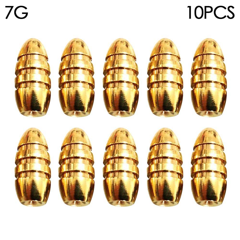 10 шт./лот Разрезные грузила Дополнительный вес Соединитель для крючка Медь Рыболовный свинец Падающий Латунный груз
